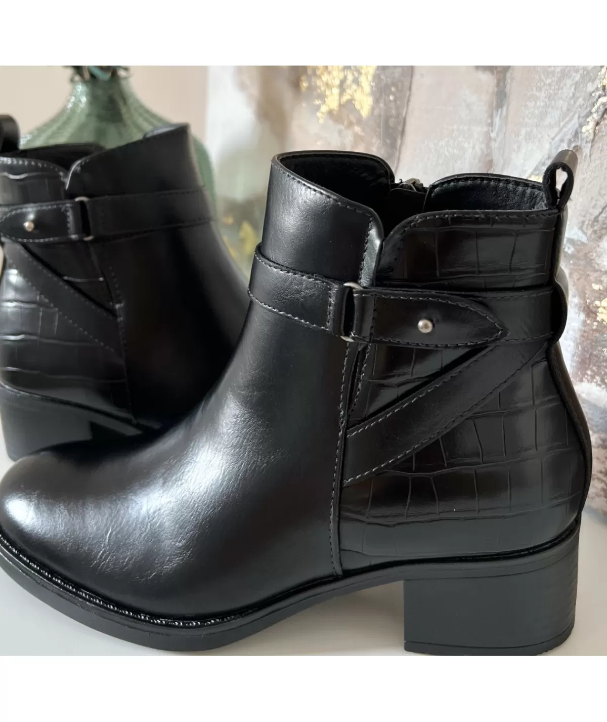 La boutique de Lilie Boots & Bottes>BOTTINES OCELIA Noir