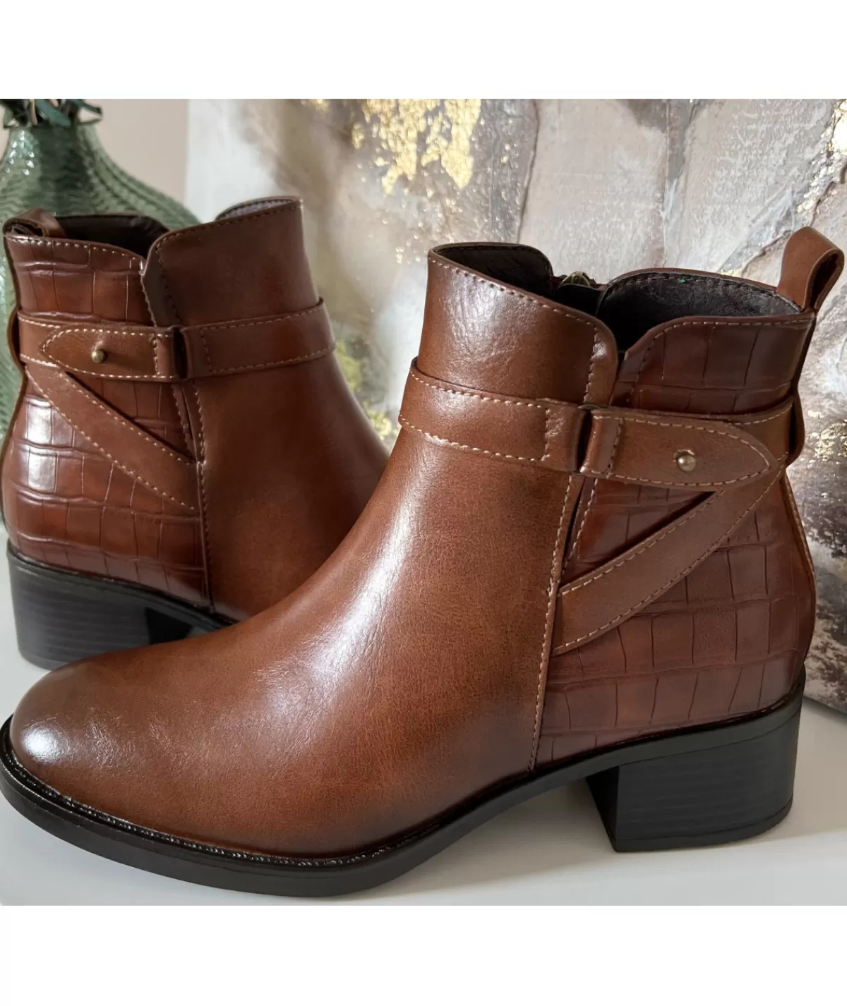 La boutique de Lilie Boots & Bottes>BOTTINES OCELIA Camel