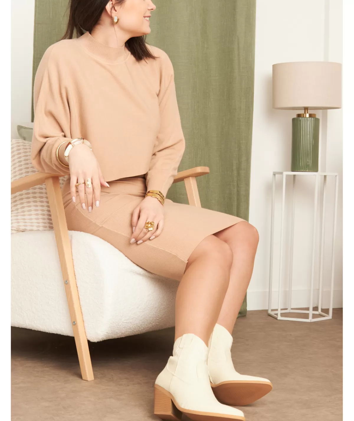 La boutique de Lilie Boots & Bottes>BOTTINES PHILOMENE Beige