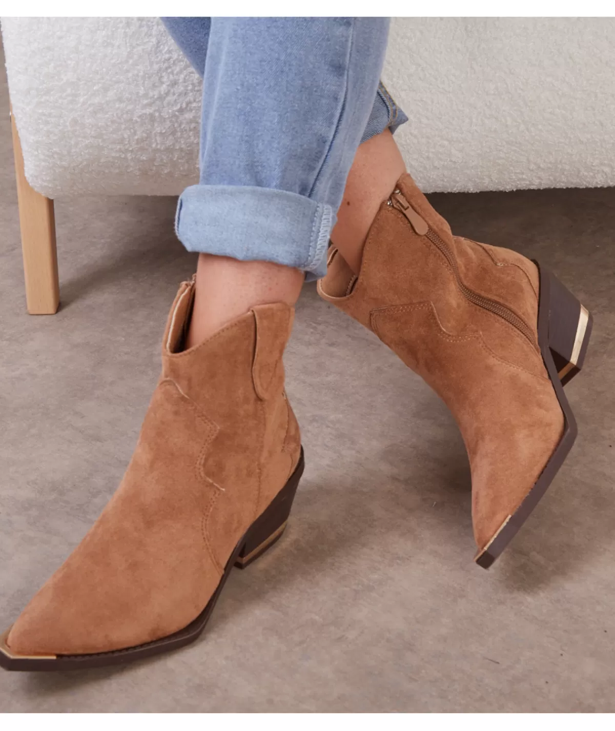 La boutique de Lilie Boots & Bottes>BOTTINES QUETTY Camel