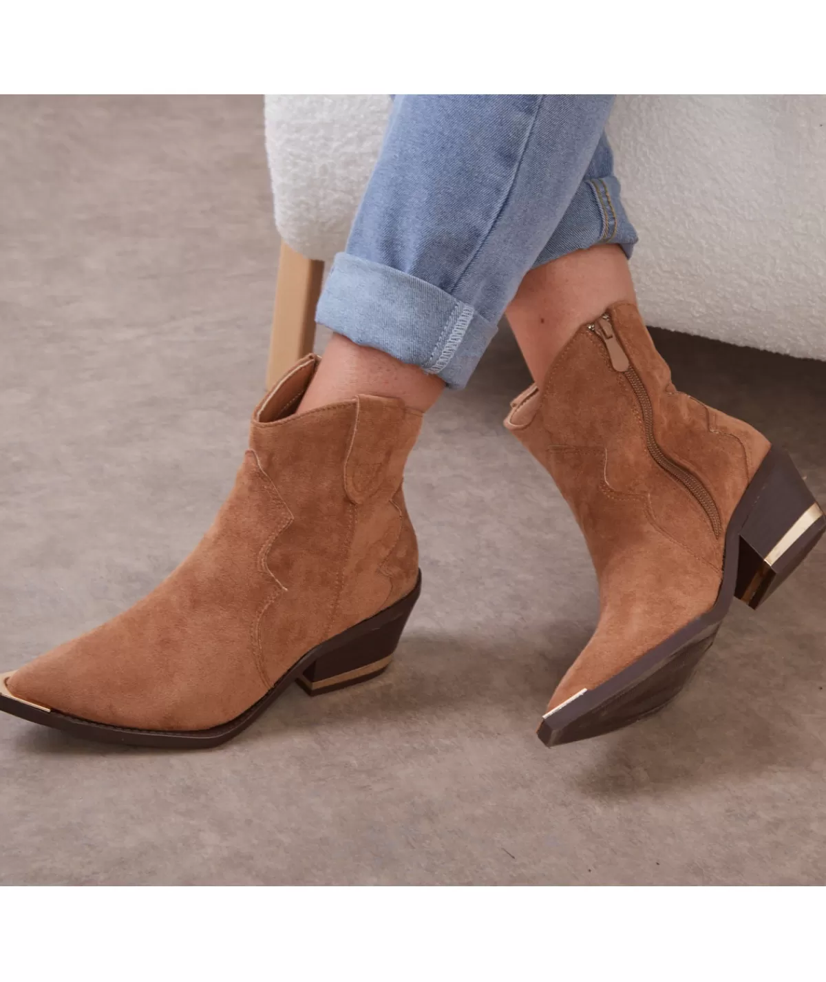 La boutique de Lilie Boots & Bottes>BOTTINES QUETTY Camel