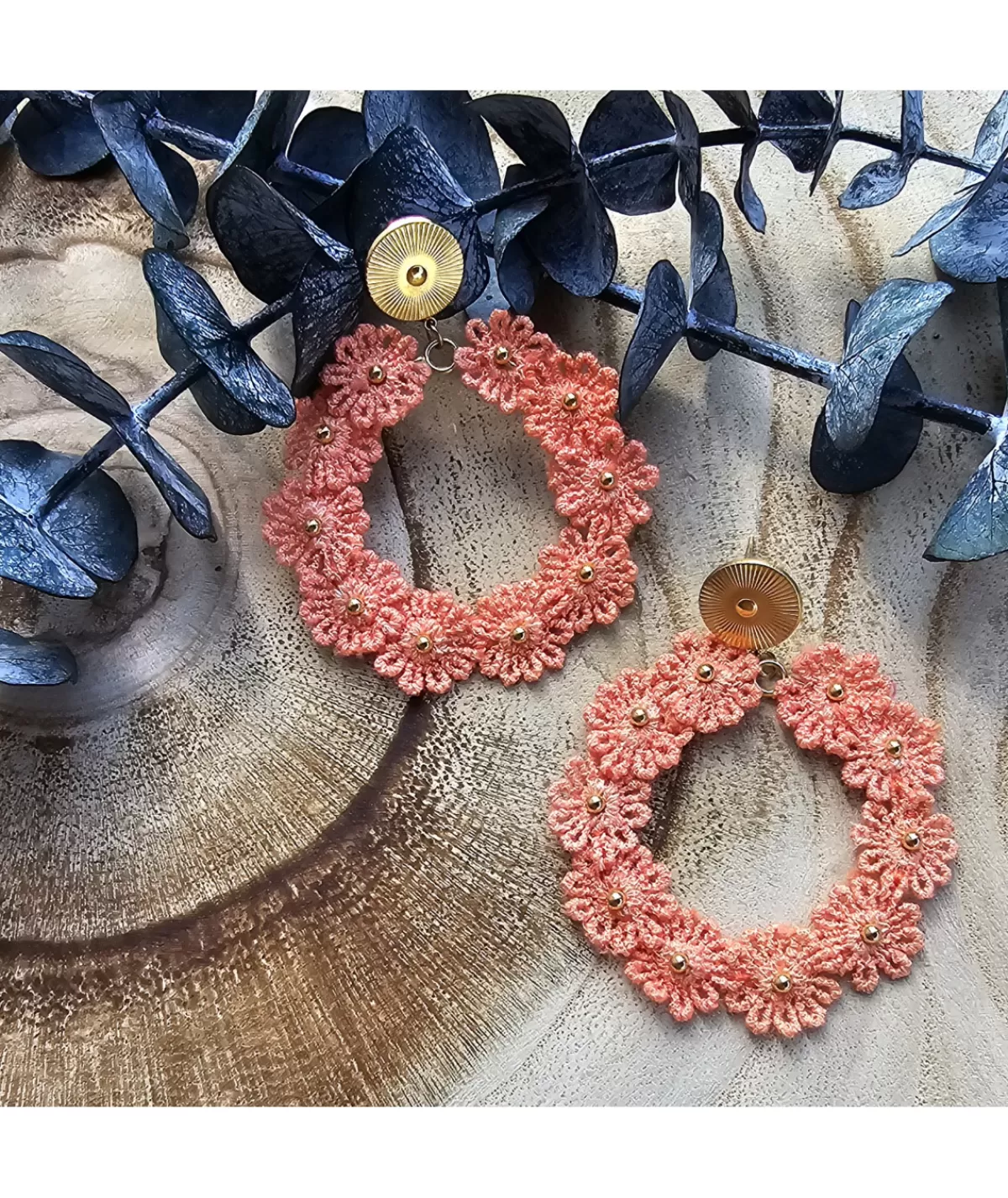 La boutique de Lilie Bijoux>BOUCLE D'OREILLE ANGELIQUE Orange