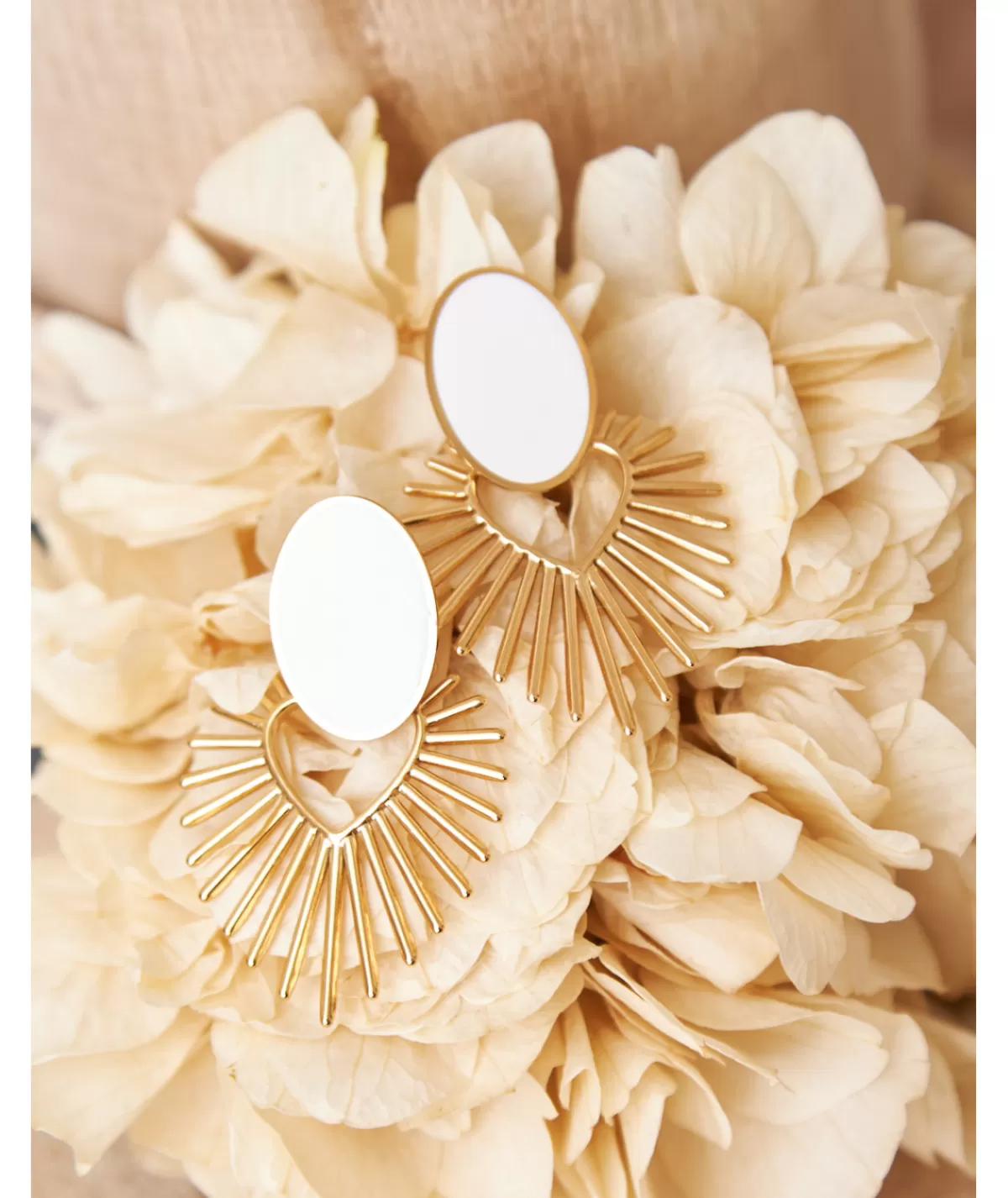 La boutique de Lilie Bijoux>BOUCLE D'OREILLE KARIMA Blanc