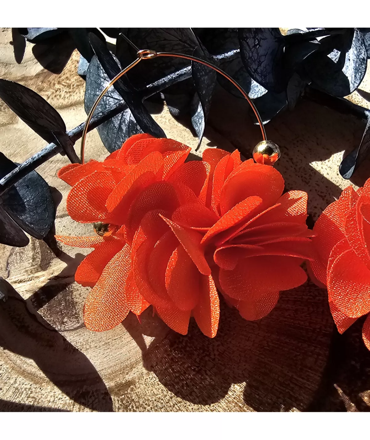 La boutique de Lilie Bijoux>BOUCLE D'OREILLE ZORA Orange