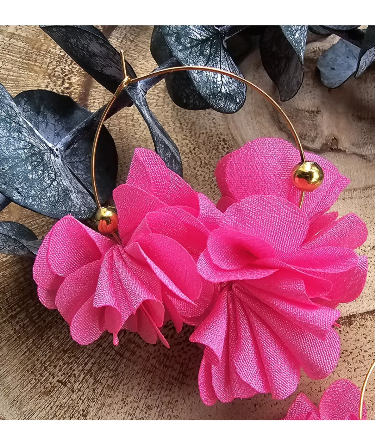 La boutique de Lilie Bijoux>BOUCLE D'OREILLE ZORA Fushia