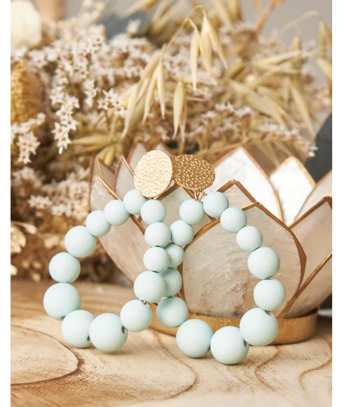 La boutique de Lilie Bijoux>BOUCLES D OREILLES AZELIE Bleuciel