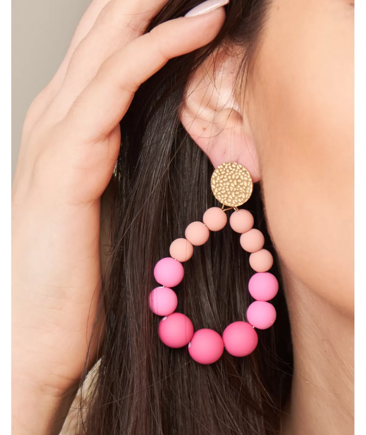 La boutique de Lilie Bijoux>BOUCLES D OREILLES AZELIE III Rose