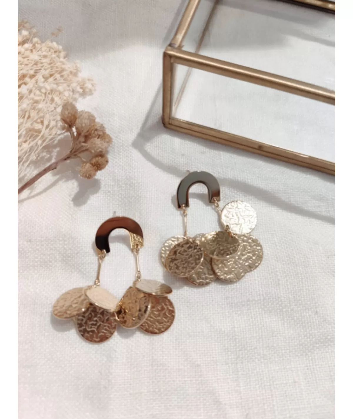 La boutique de Lilie Bijoux>BOUCLES D'OREILLES ARTHUR Dore