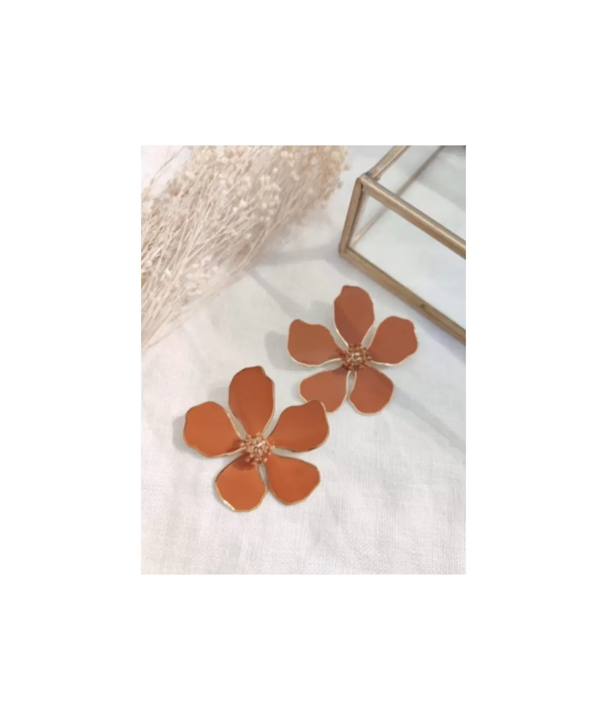 La boutique de Lilie Bijoux>BOUCLES D'OREILLES BLANDINE Rouille