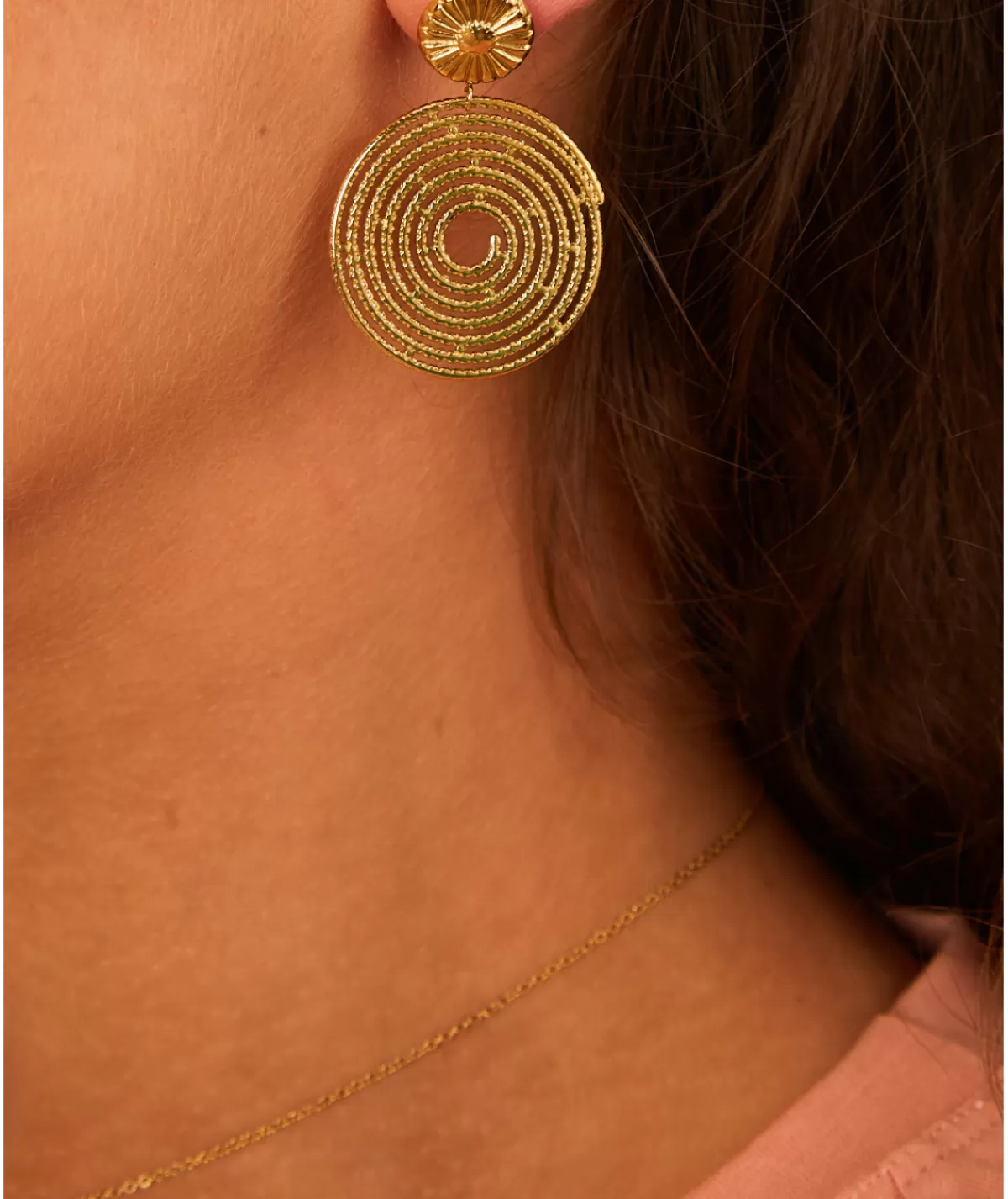 La boutique de Lilie Bijoux>BOUCLES D'OREILLES CATHY Dore