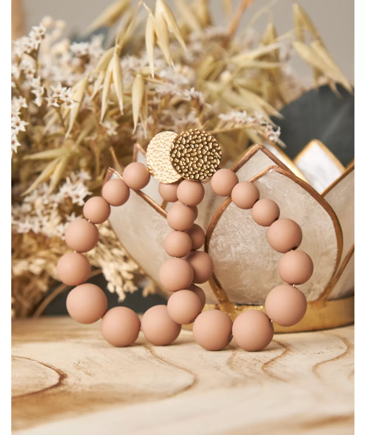 La boutique de Lilie Bijoux>BOUCLES D'OREILLES MILA Rose
