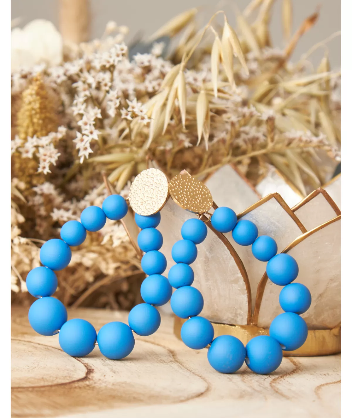 La boutique de Lilie Bijoux>BOUCLES D'OREILLES MILA Bleuelectrique