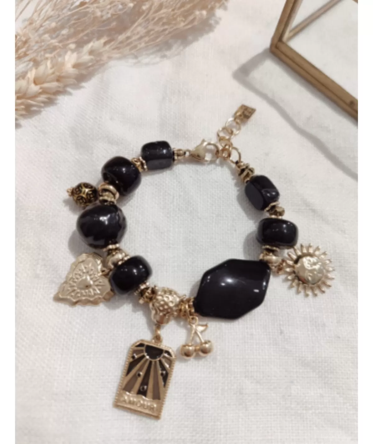 La boutique de Lilie Bijoux>BRACELET ELISA Noir