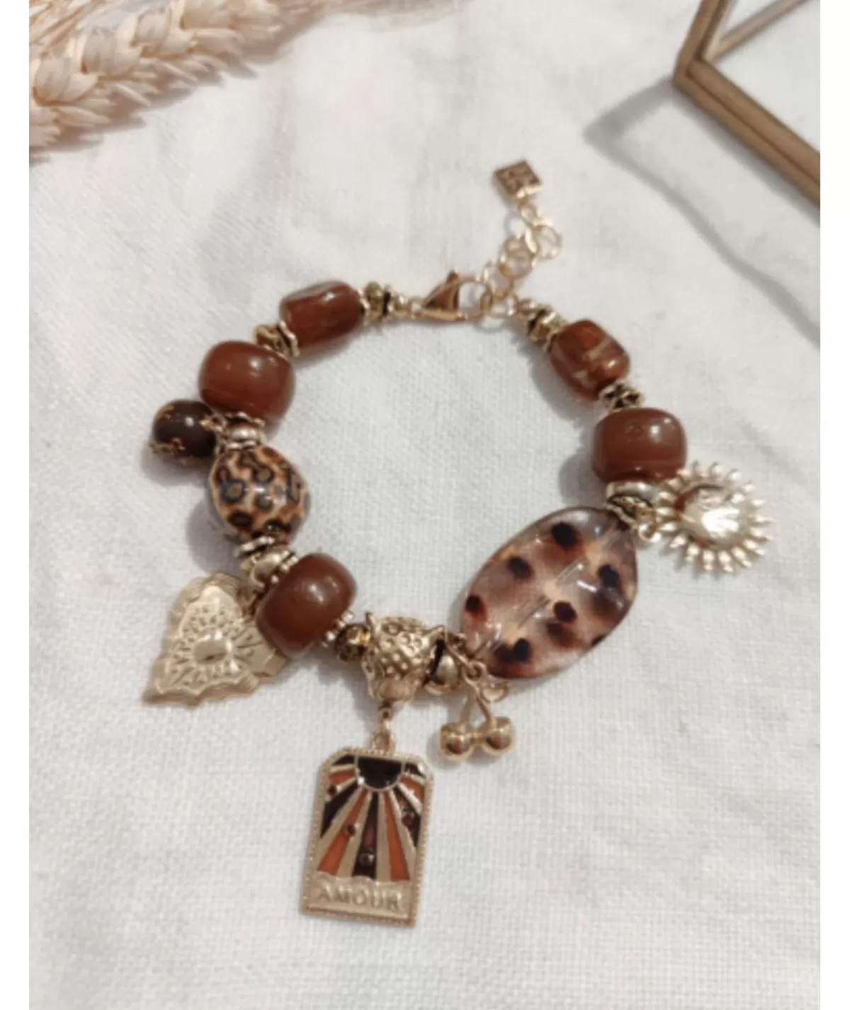 La boutique de Lilie Bijoux>BRACELET ELISA Camel