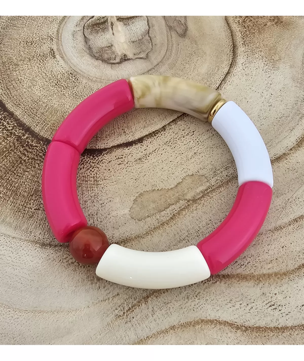 La boutique de Lilie Bijoux>BRACELET MONALISA Fushia