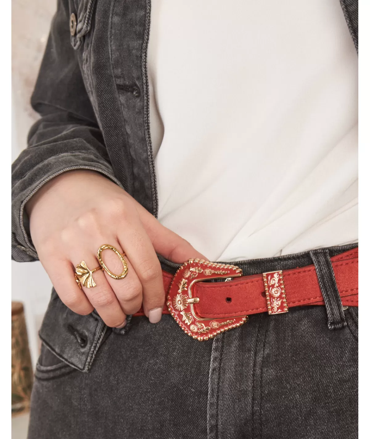 La boutique de Lilie Ceintures>CEINTURE ILENA Rouille