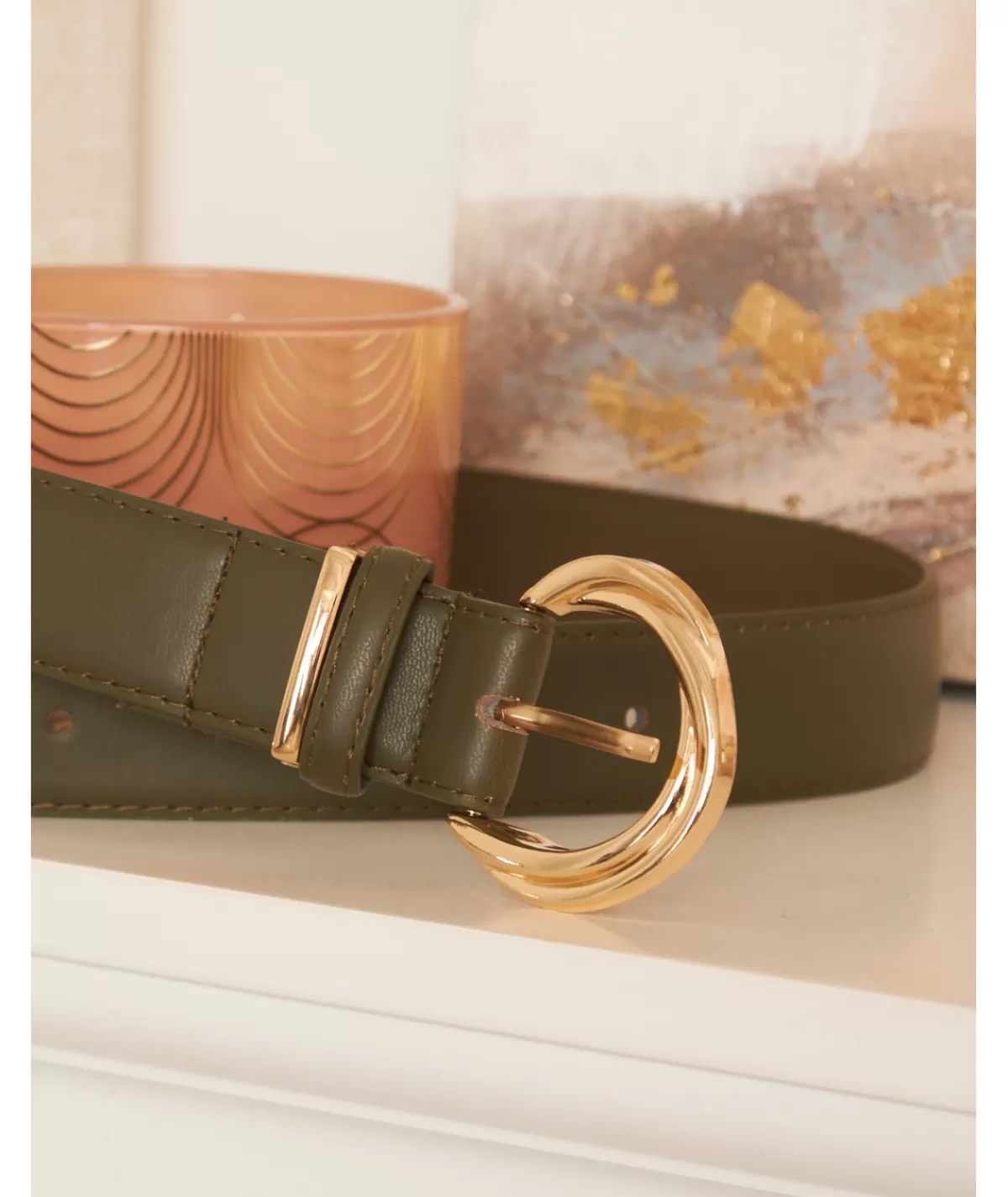 La boutique de Lilie Ceintures>CEINTURE IRENE Kaki