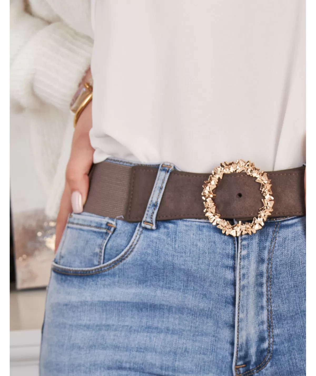 La boutique de Lilie Ceintures>CEINTURE NAELYS Gris