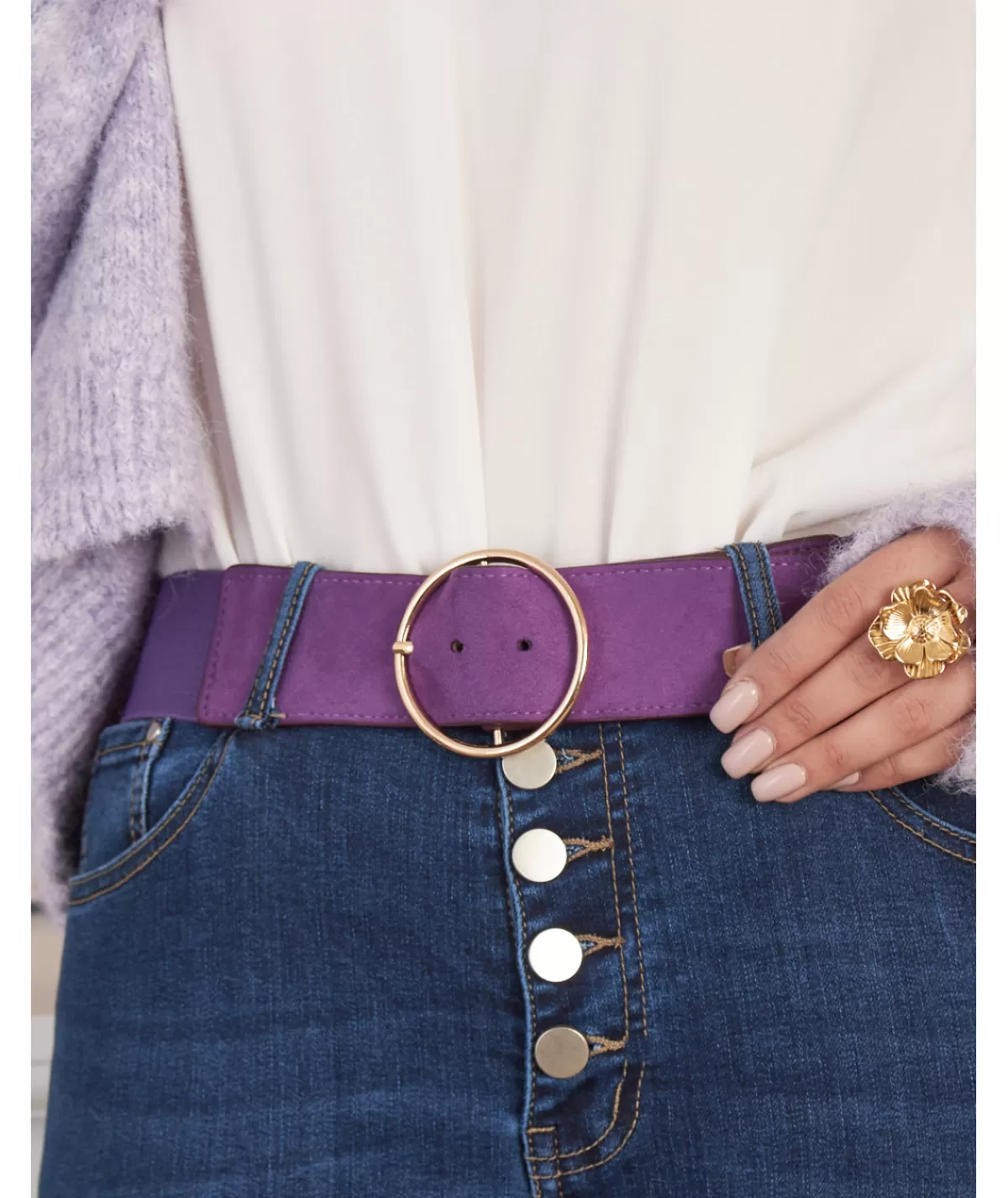 La boutique de Lilie Ceintures>CEINTURE OLIVINE Violet