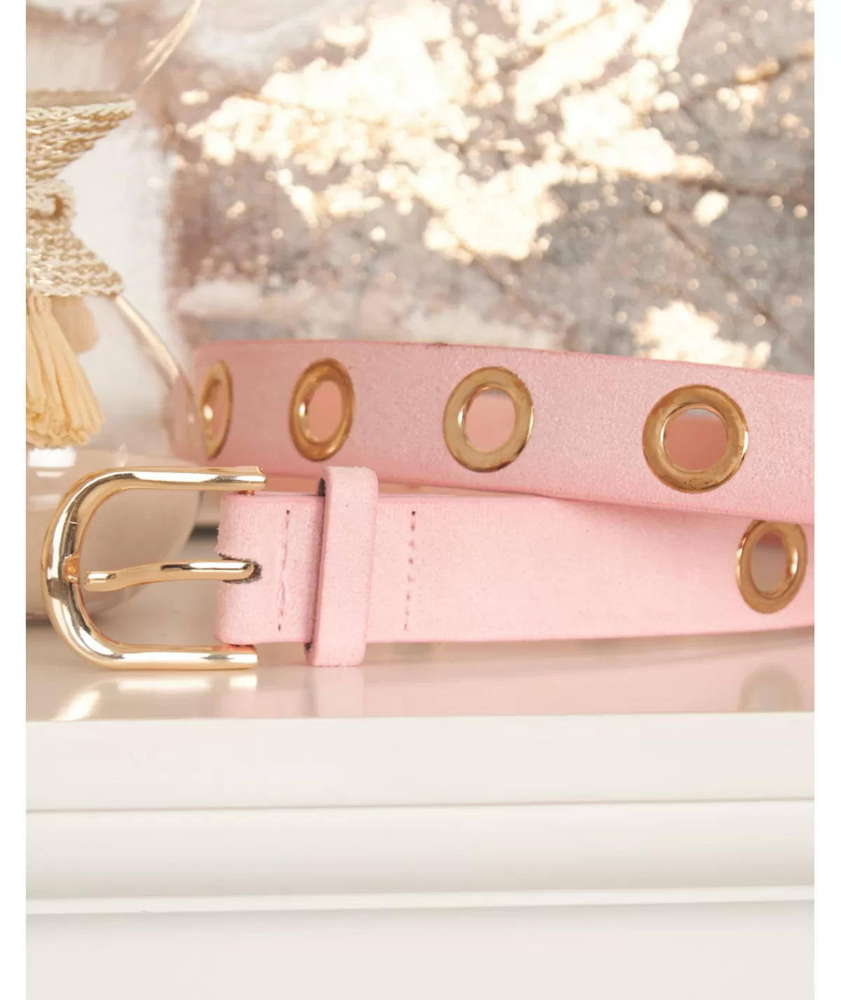 La boutique de Lilie Ceintures>CEINTURE OPHELIE Rose