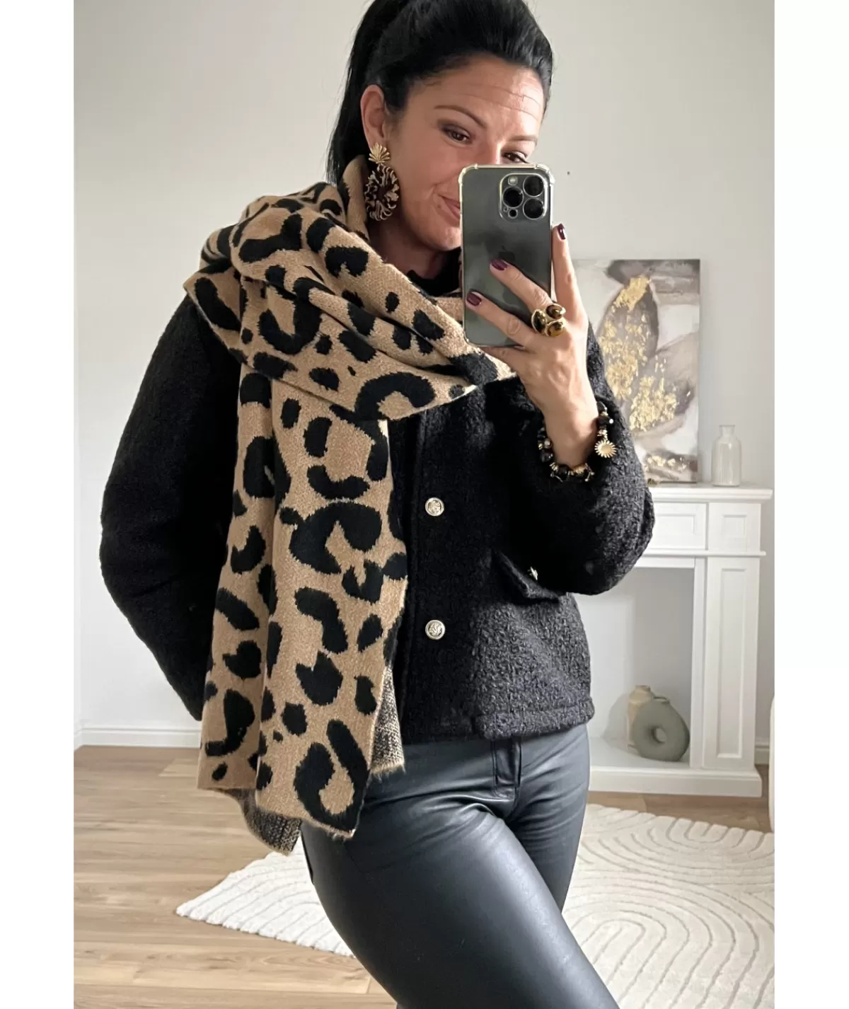 La boutique de Lilie Foulards & Écharpes>ÉCHARPE SABRINA Taupe