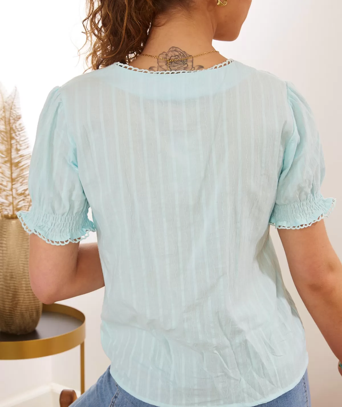 La boutique de Lilie Chemises>CHEMISE AMBRINE Bleuciel
