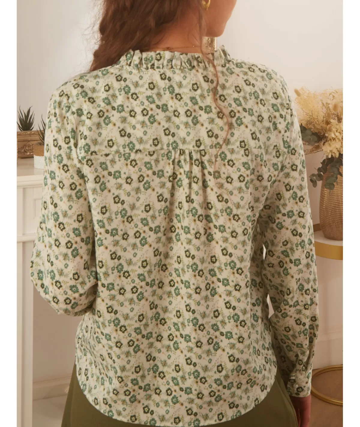 La boutique de Lilie Chemises>CHEMISE ANAIS Vert