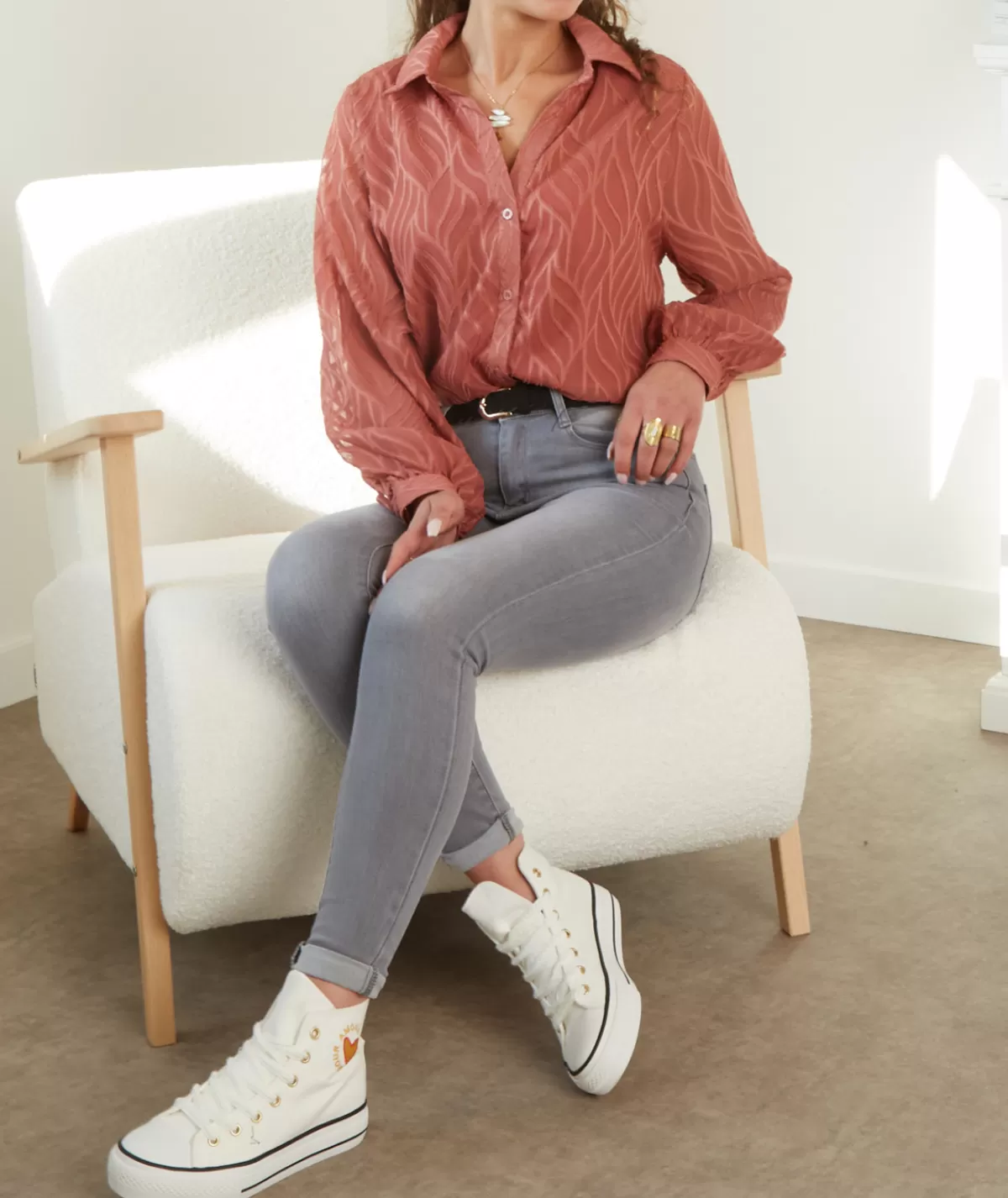 La boutique de Lilie Chemises>CHEMISE ANGELA Brique