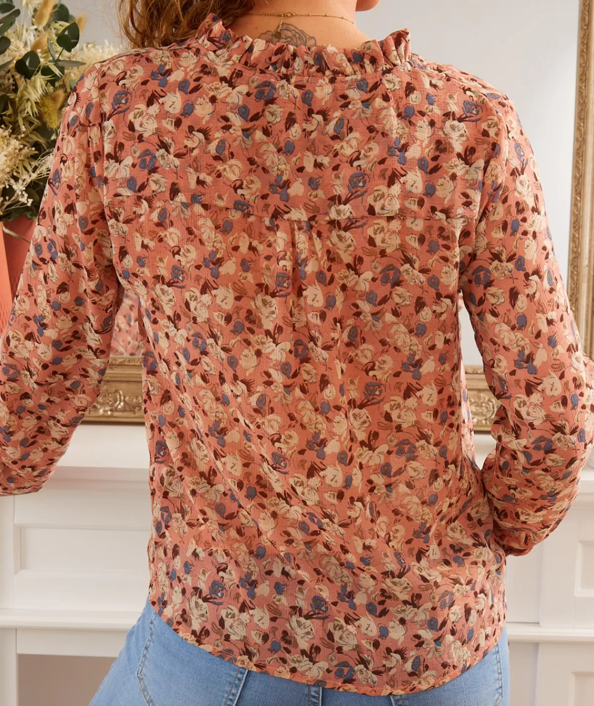 La boutique de Lilie Chemises>CHEMISE AUGUSTINE Rose