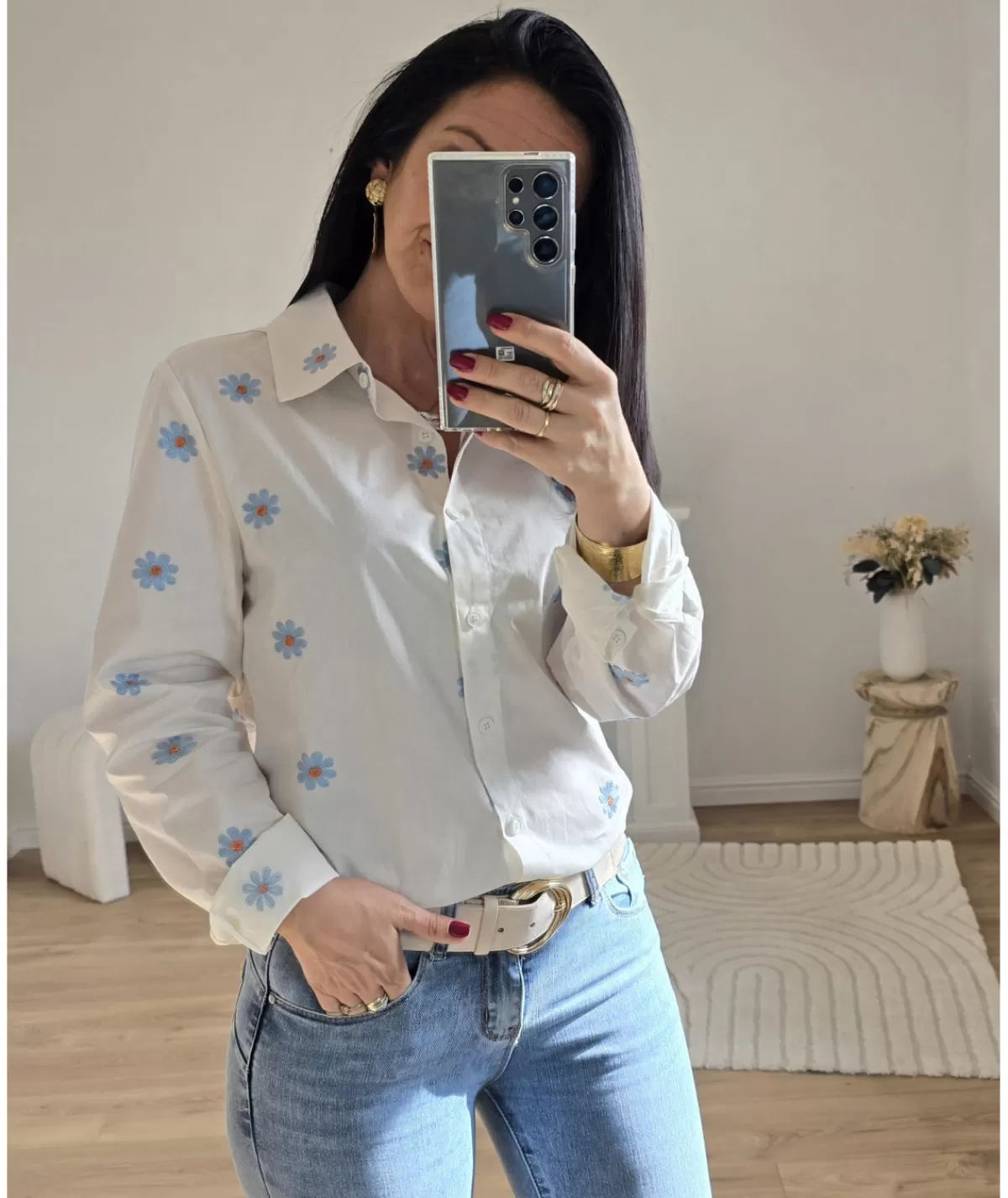 La boutique de Lilie Chemises>CHEMISE CAPUCINE Blanc