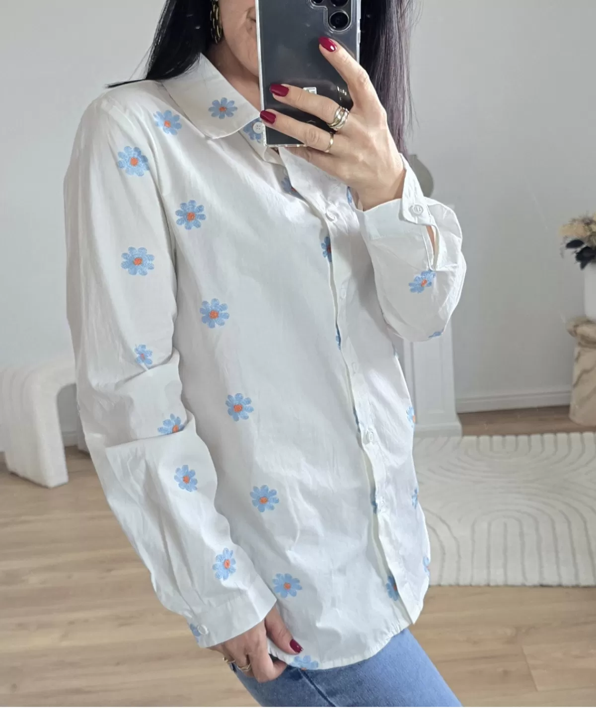 La boutique de Lilie Chemises>CHEMISE CAPUCINE Blanc