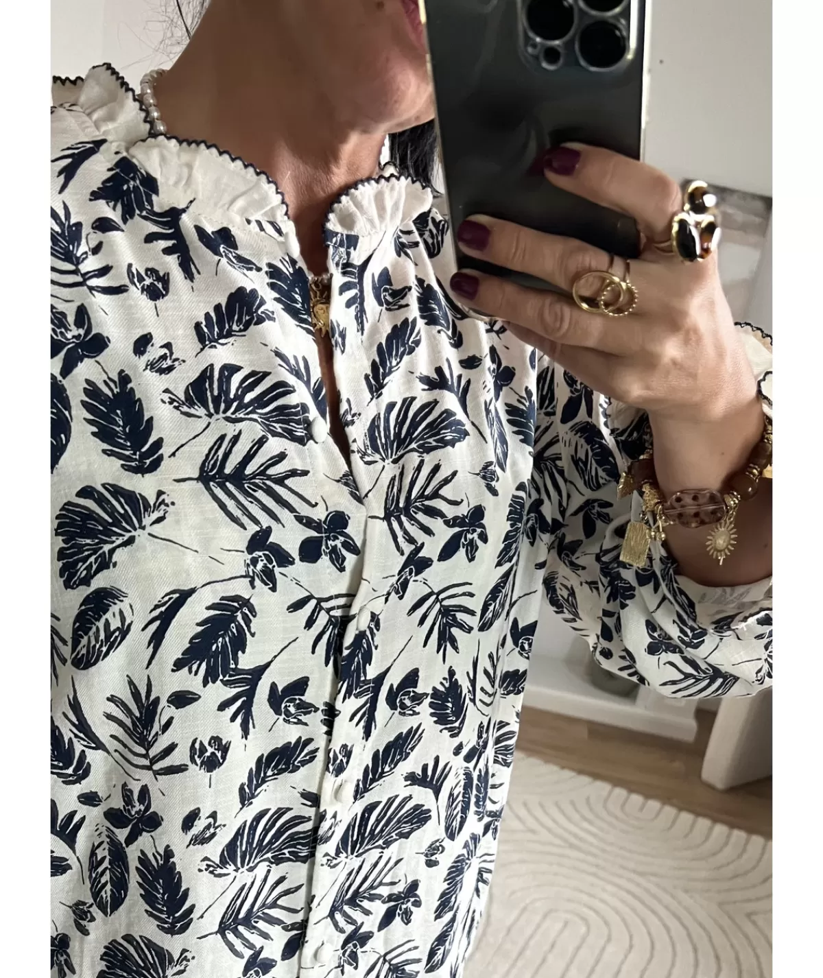 La boutique de Lilie Chemises>CHEMISE ELODIE Marine