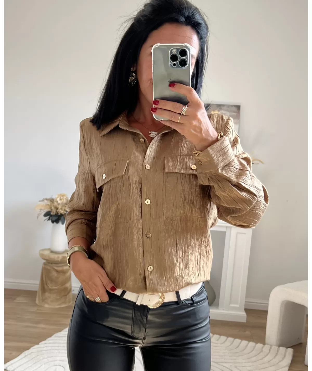 La boutique de Lilie Chemises>CHEMISE ELSA Camel