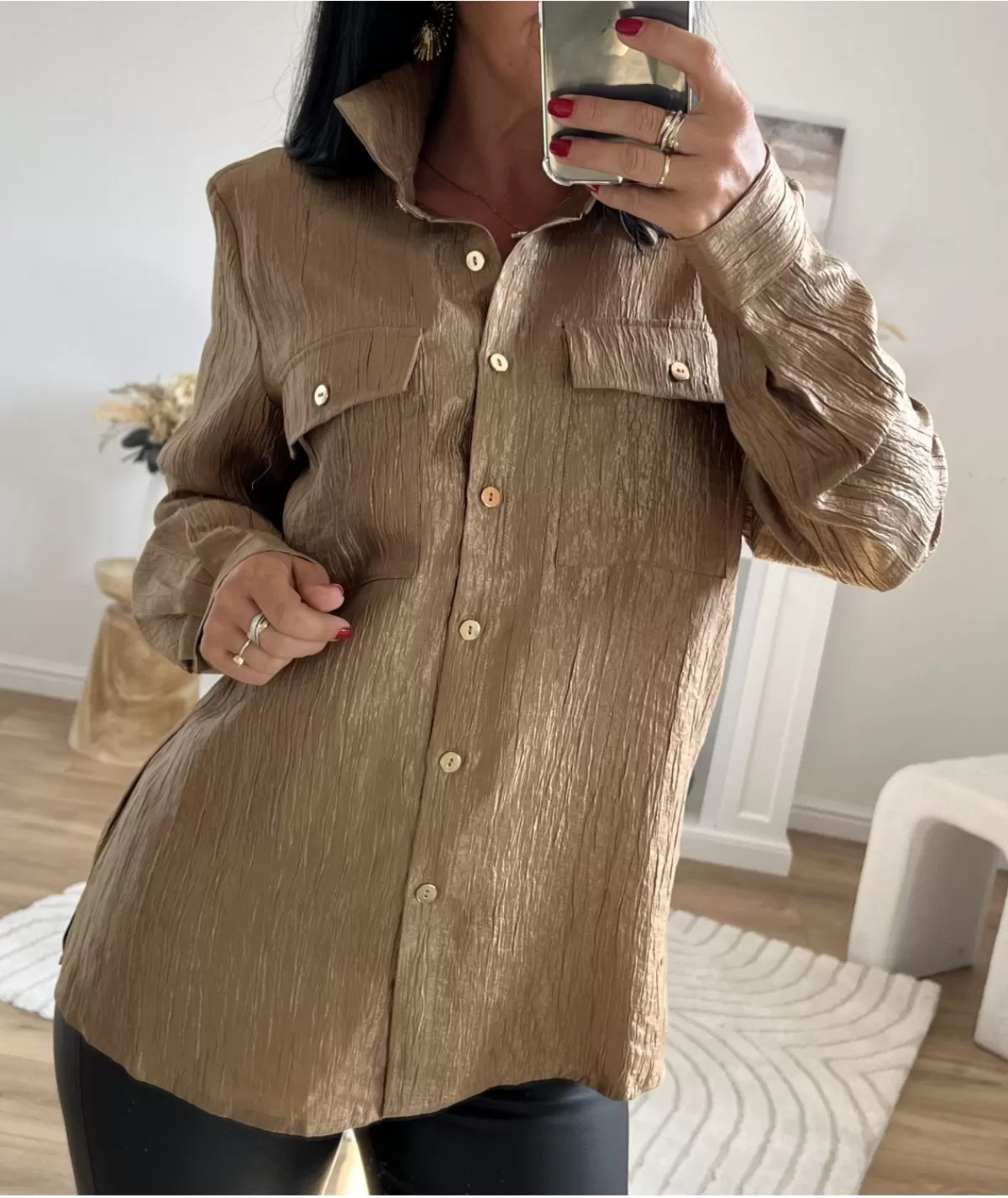 La boutique de Lilie Chemises>CHEMISE ELSA Camel