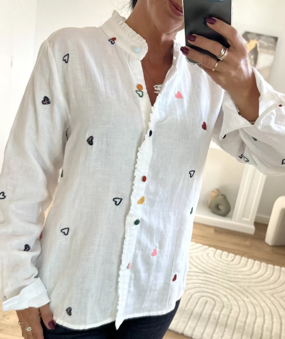 La boutique de Lilie Chemises>CHEMISE ELVINA Blanc