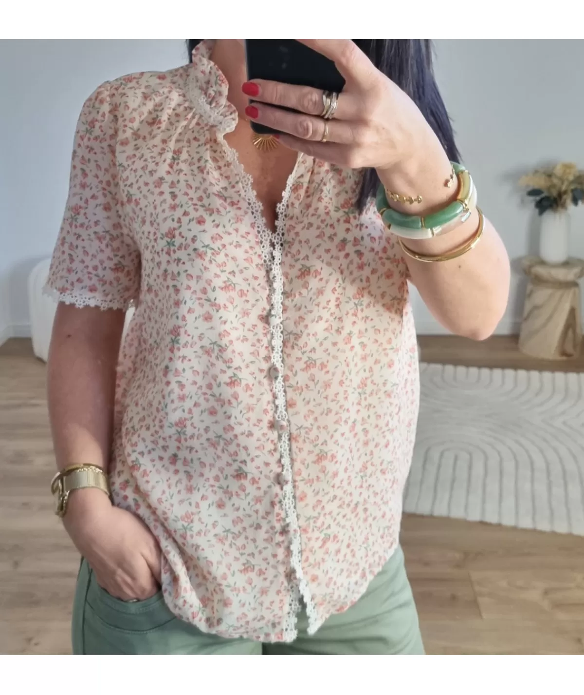 La boutique de Lilie Chemises>CHEMISE ELYSE Blanc