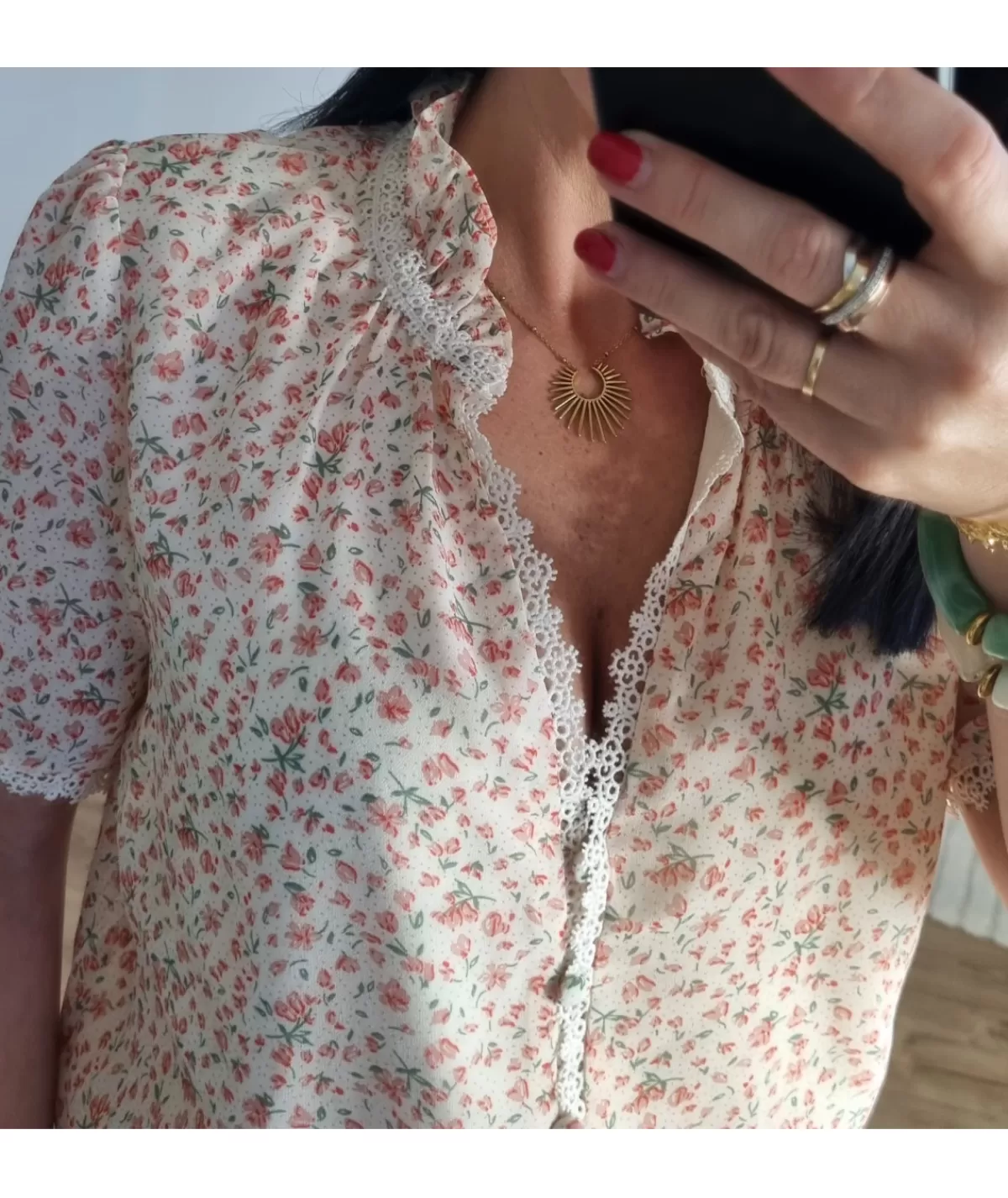 La boutique de Lilie Chemises>CHEMISE ELYSE Blanc