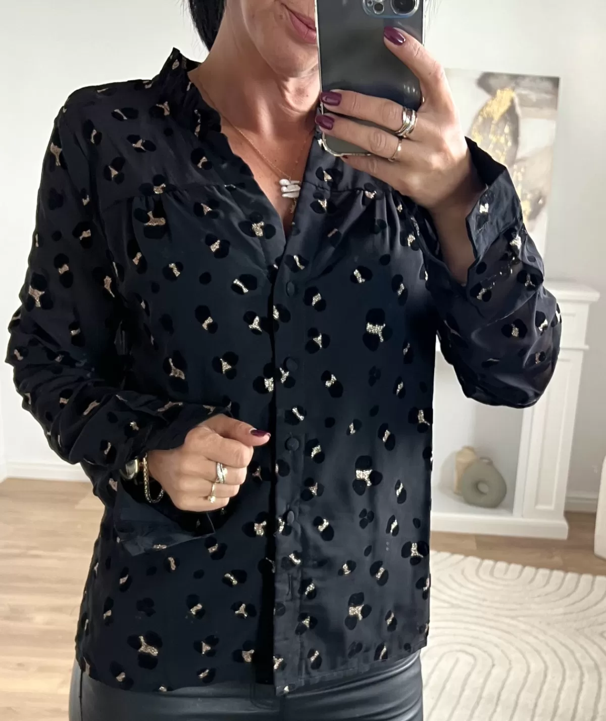 La boutique de Lilie Chemises>CHEMISE ERLESTINE Noir