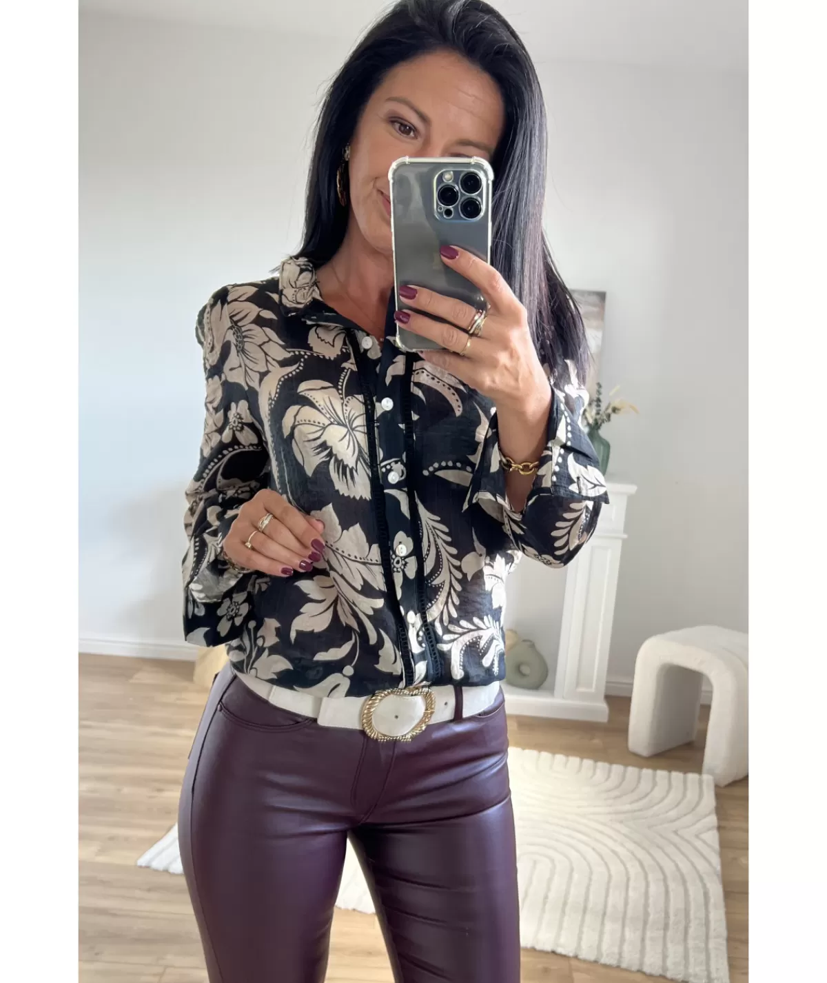 La boutique de Lilie Chemises>CHEMISE FABIEN Noir