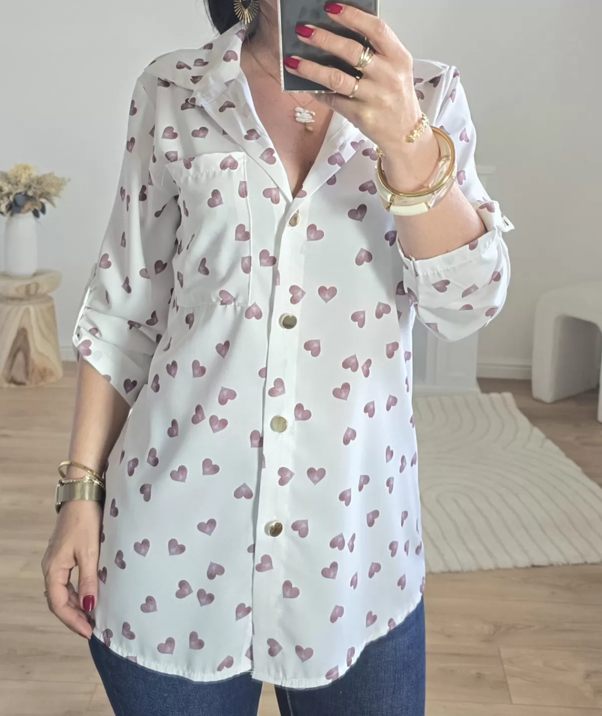 La boutique de Lilie Chemises>CHEMISE FATIMA Blanc
