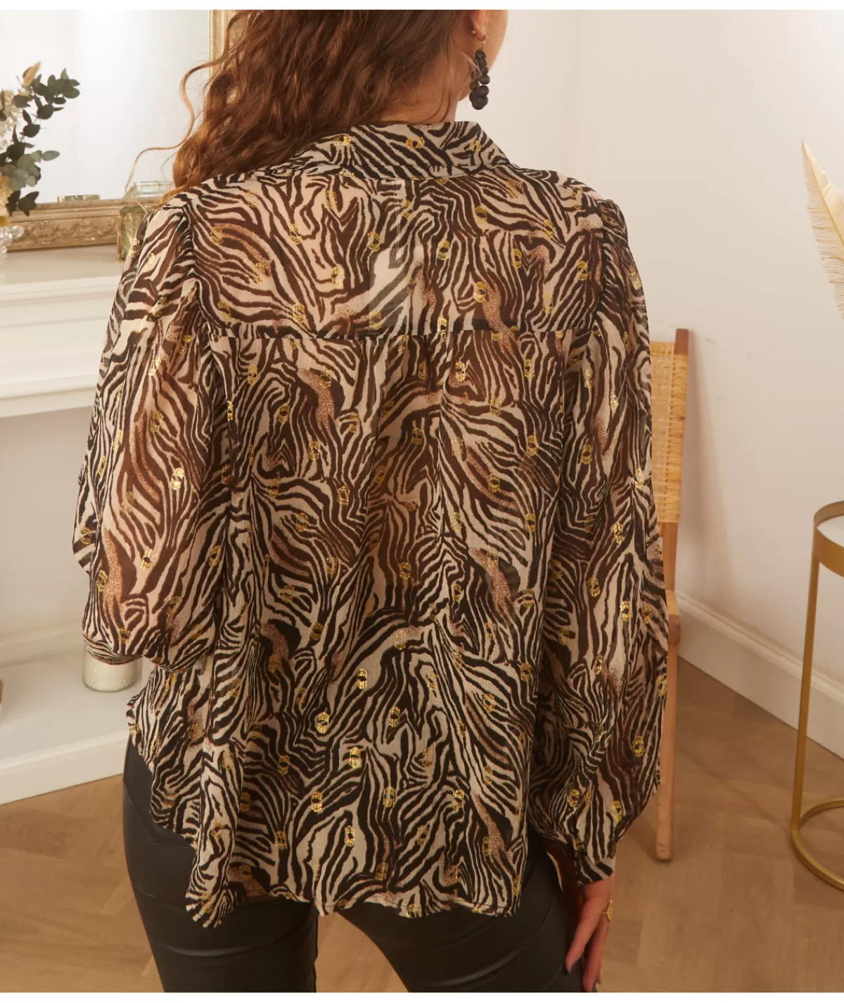 La boutique de Lilie Chemises>CHEMISE FAUSTINE Noir