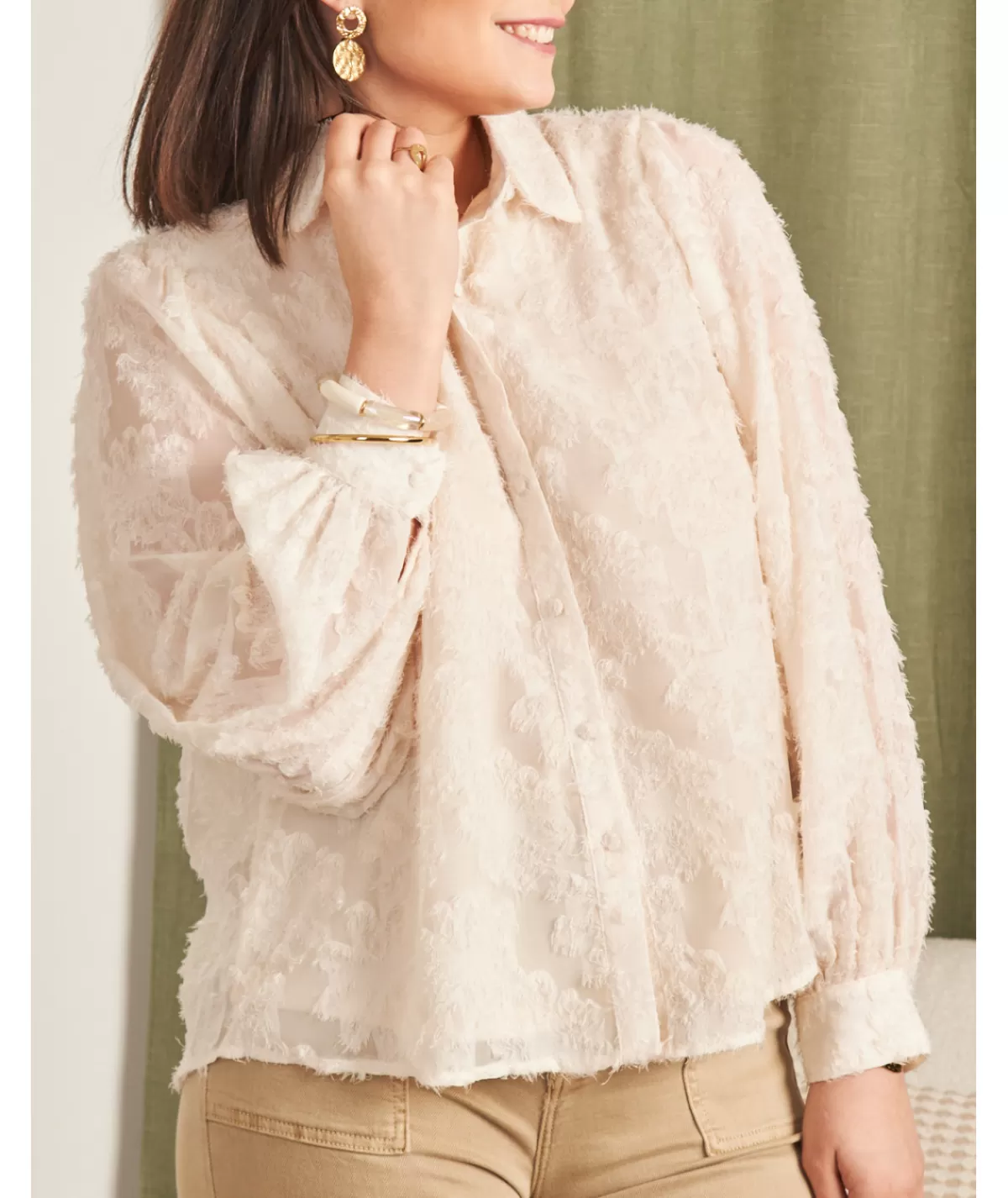 La boutique de Lilie Chemises>CHEMISE FLORANE Beige