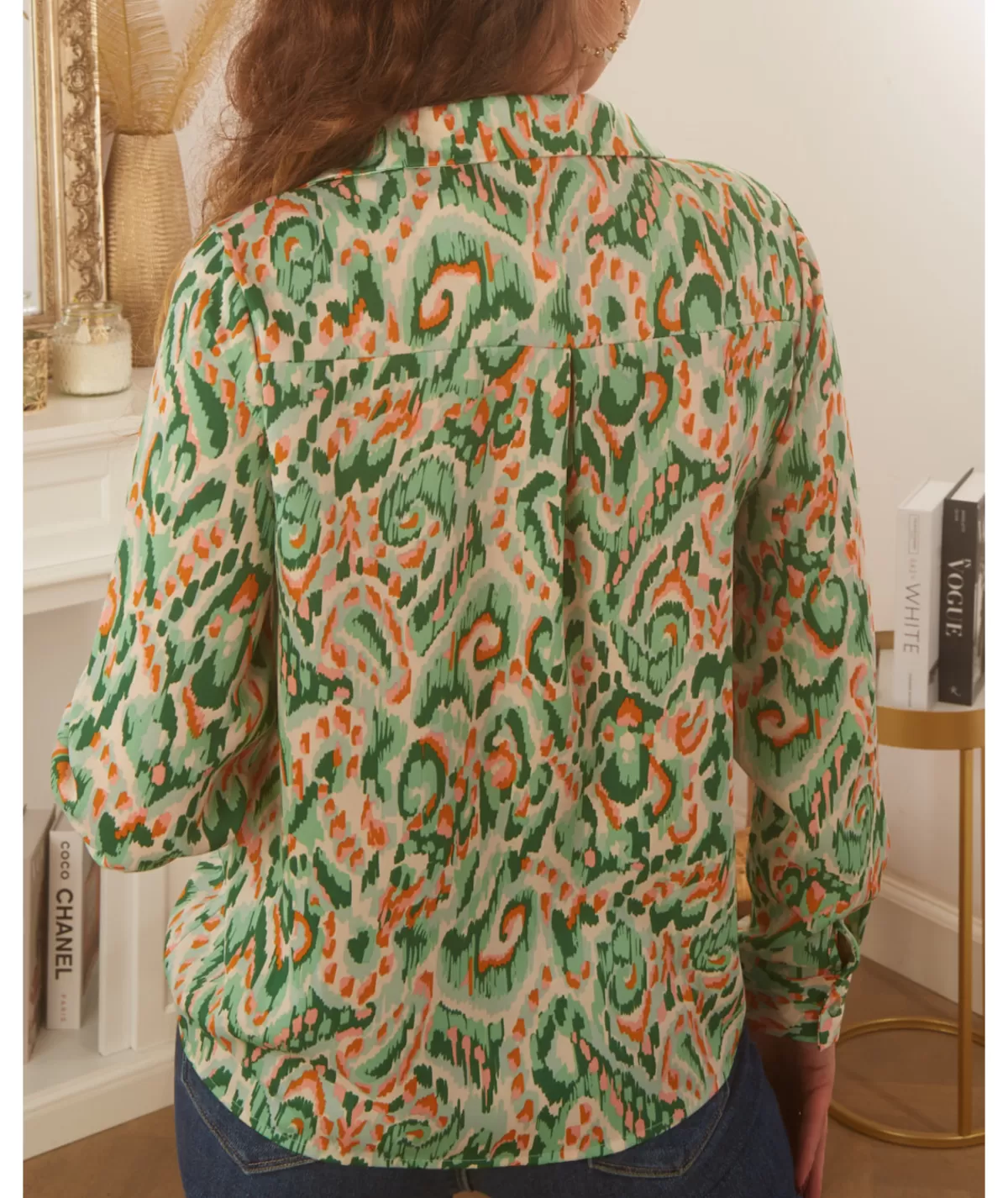 La boutique de Lilie Chemises>CHEMISE FLORE Vert