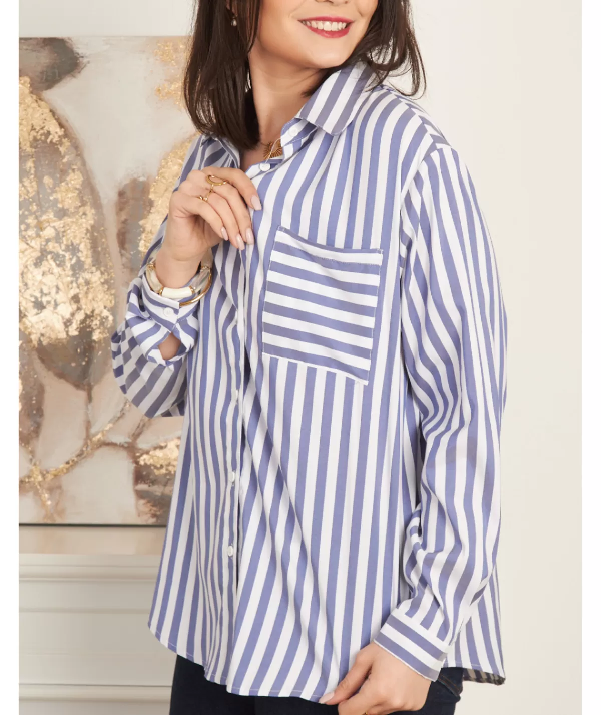 La boutique de Lilie Chemises>CHEMISE FLORENCIA Blanc