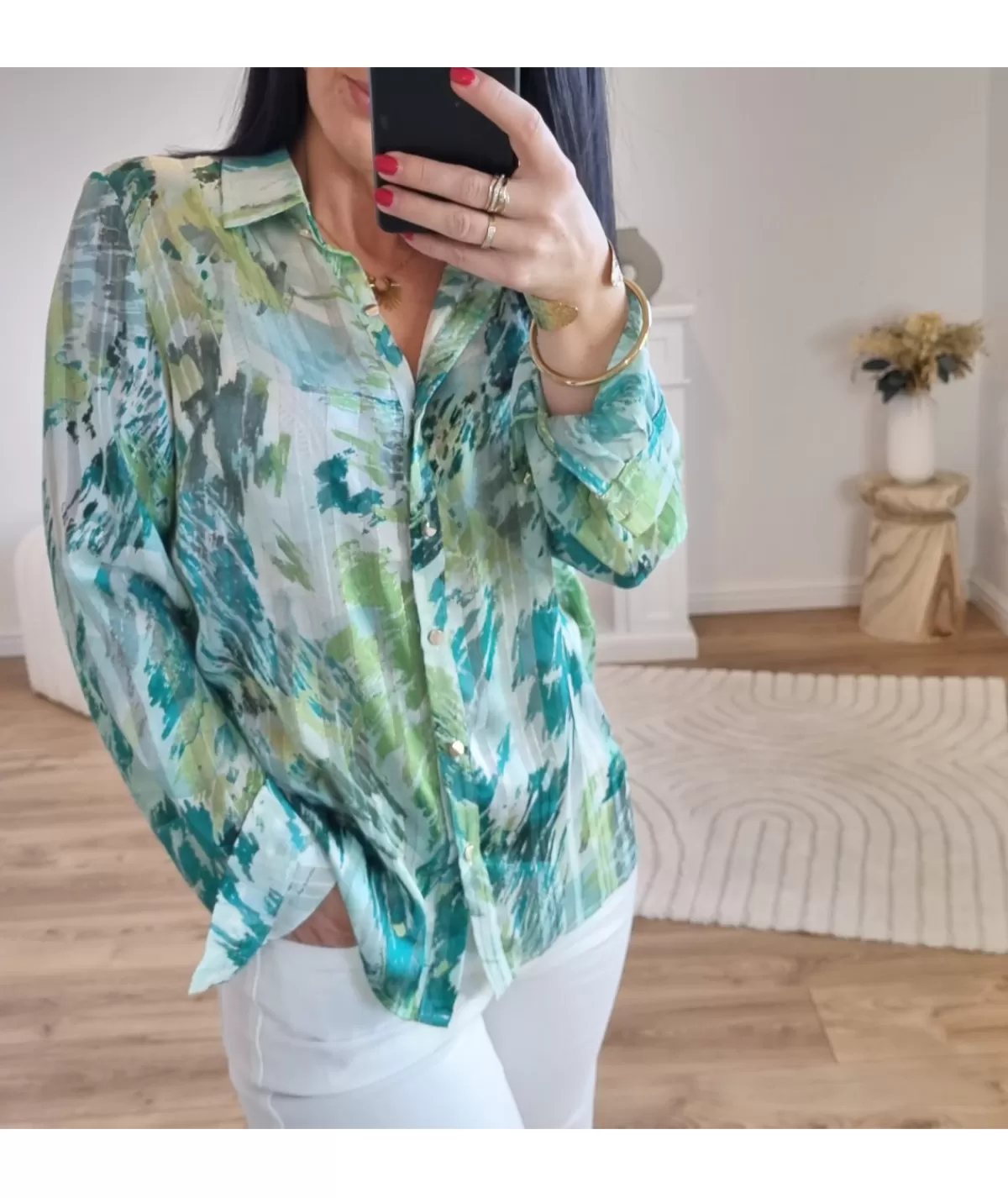 La boutique de Lilie Chemises>CHEMISE GABILA Vert