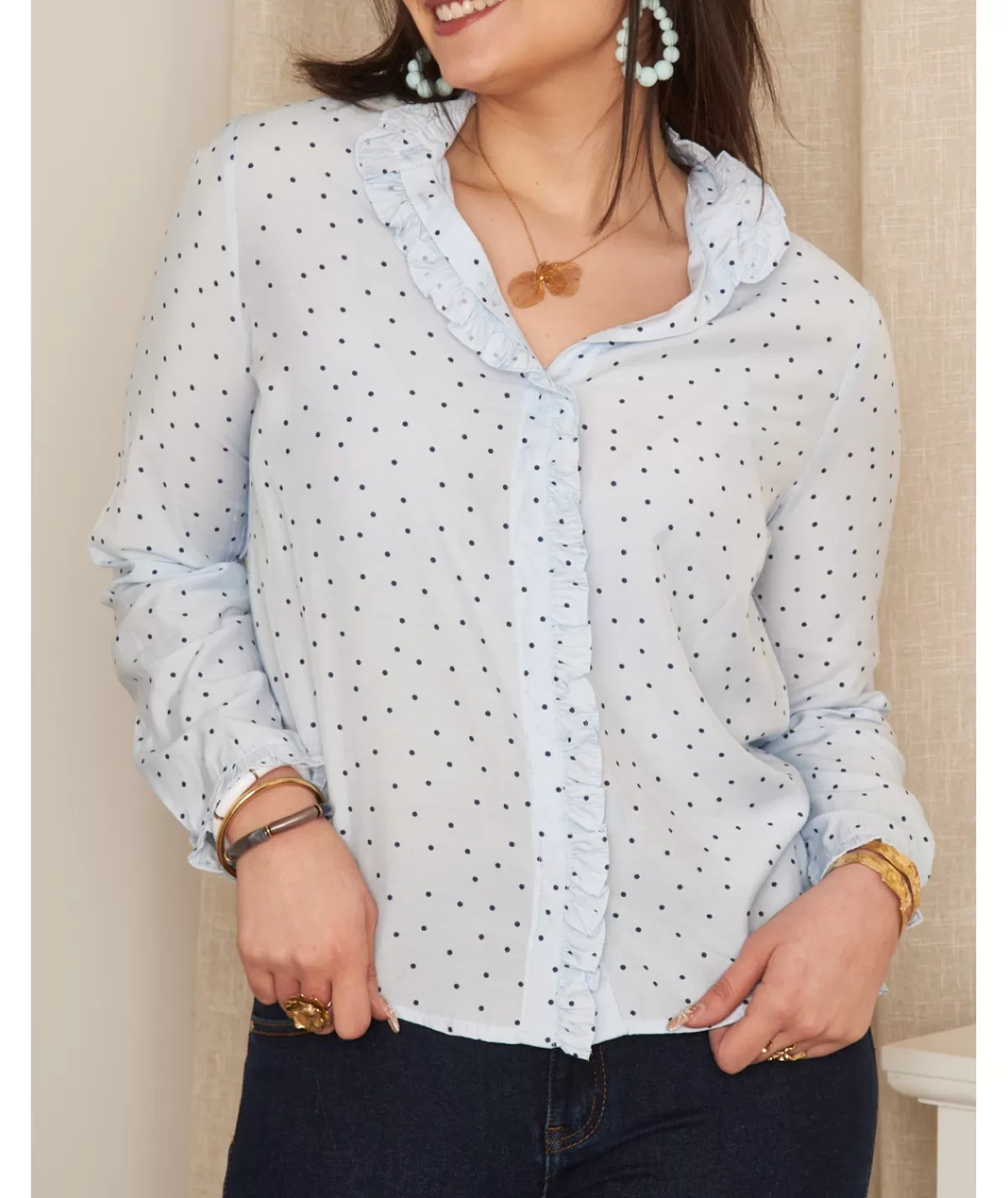 La boutique de Lilie Chemises>CHEMISE GLORIA Bleuciel