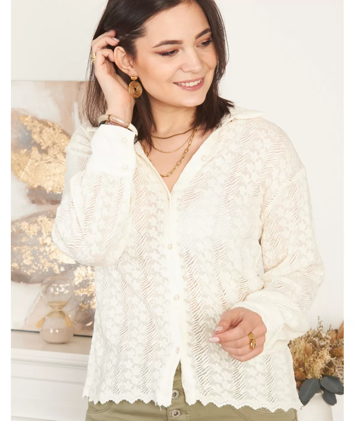 La boutique de Lilie Chemises>CHEMISE GOUENIG Beige