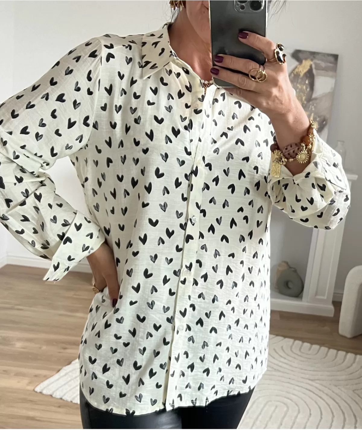 La boutique de Lilie Chemises>CHEMISE GRAZIELLA Noir