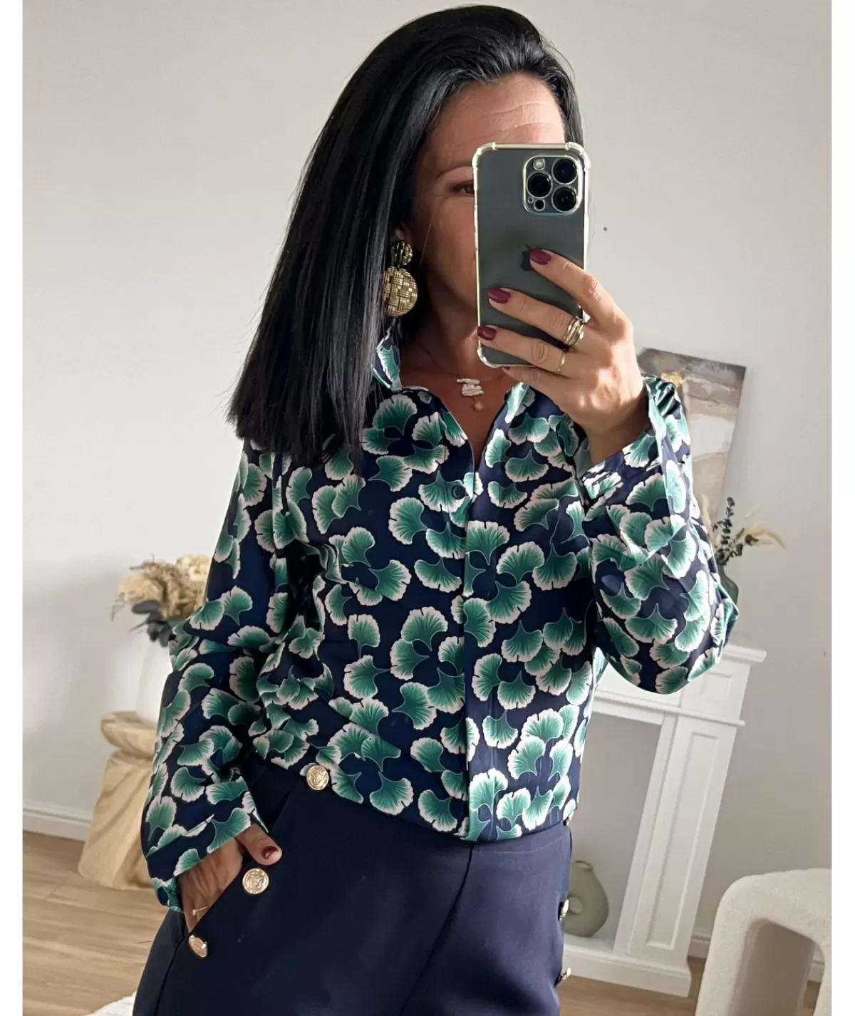 La boutique de Lilie Chemises>CHEMISE GREGORY Marine