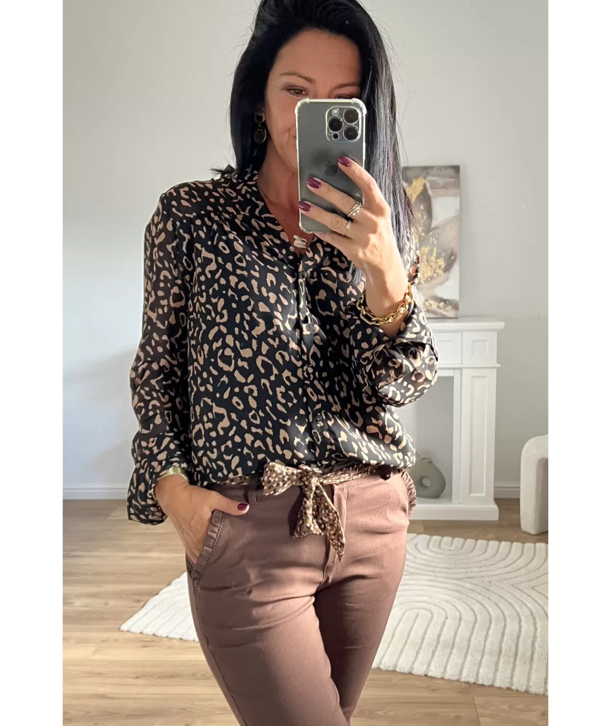 La boutique de Lilie Chemises>CHEMISE GWENOLA Noir